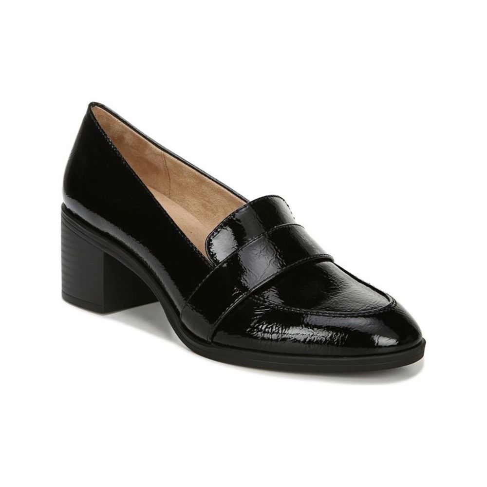 LIFE STRIDE VELOCITY Womens Black Brittany Slip On Heeled Loafers 6 M